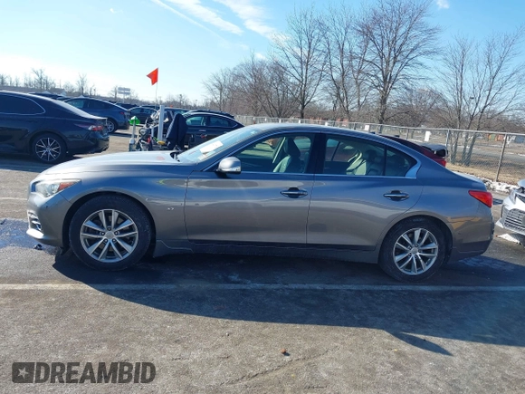 2014 Infiniti Q50 Premium with VIN JN1BV7AR6EM684135, listed as a IAAI auction lot 41407774 with 89,352 mi miles. Bid and sale history available at carsss.com. Image 14.