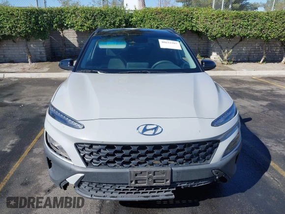 2022 Hyundai Kona SEL with VIN KM8K62AB8NU832281, listed as a IAAI auction lot 40632207 with 70,885 mi miles and . Bid and sale history available at DreamBid. Image 12.