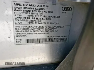 2018 Audi Q7 Premium Plus z VIN WA1LAAF79JD053093, wystawiony jako Copart lot #59141735 z przebiegiem 72 657 mil mil oraz Szkoda całkowita • Salvage title. Historia ofert i sprzedaży dostępna na DreamBid. Obrazek 13.