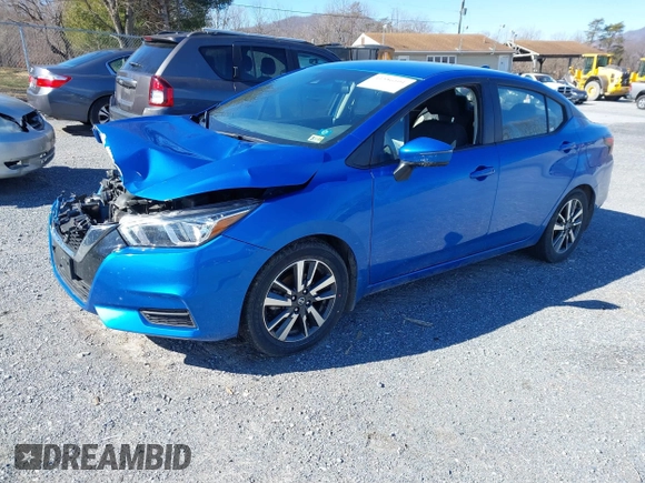 2021 Nissan Versa SV with VIN 3N1CN8EV3ML880561, listed as a IAAI auction lot 41586101 with 79,029 mi miles. Bid and sale history available at carsss.com. Image 2.