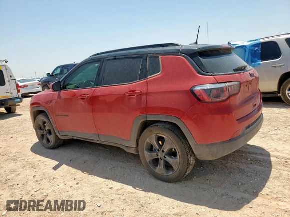 2018 Jeep Compass Latitude with VIN 3C4NJCBB7JT300156, listed as a Copart auction lot 58163375 with 84,702 mi miles and Salvage title. Bid and sale history available at DreamBid. Image 2.