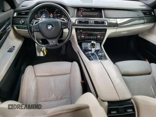 2015 BMW 7 Series 740Li with VIN WBAYE4C55FD947147, listed as a Copart auction lot 43274705 with 194,914 mi miles and Salvage Title. Bid and sale history available at DreamBid. Image 8.