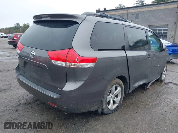 2012 Toyota Sienna LE AAS with VIN 5TDKK3DC8CS179642, listed as a IAAI auction lot 41944348 with Not Provided miles and . Bid and sale history available at DreamBid. Image 4.
