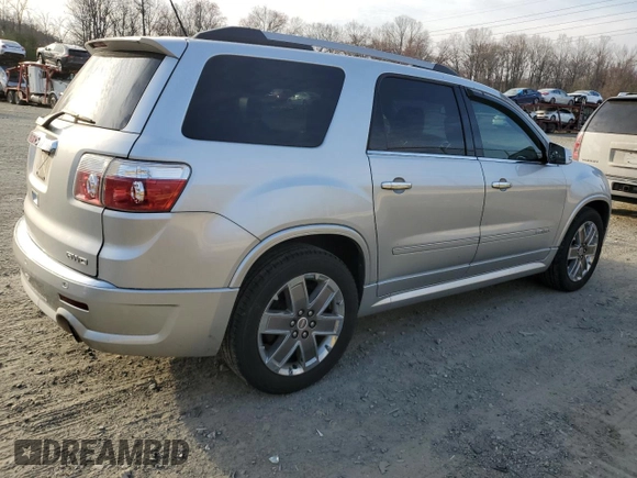 2011 GMC Acadia Denali with VIN 1GKKVTED1BJ217940, listed as a Copart auction lot 49567105 with 177,987 mi miles and Salvage Title. Bid and sale history available at carsss.com. Image 3.