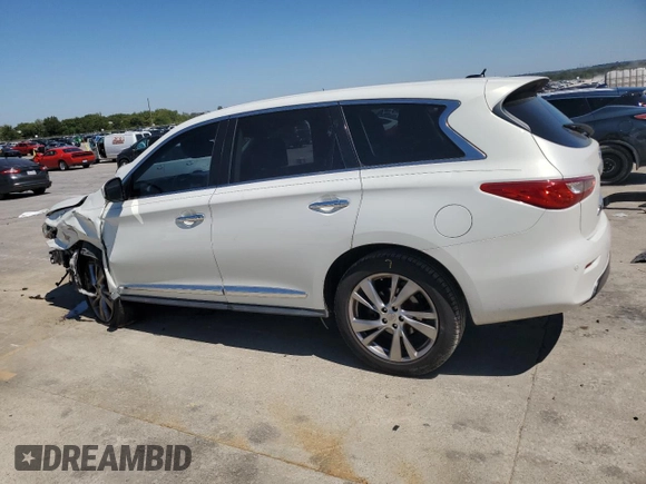 2013 Infiniti JX35 with VIN 5N1AL0MM9DC325674, listed as a Copart auction lot 70765154 with 58,436 mi miles and Salvage Title. Bid and sale history available at carsss.com. Image 2.