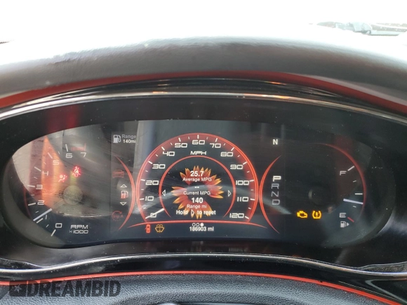 2013 Dodge Dart GT with VIN 1C3CDFCB5DD341222, listed as a Copart auction lot 41402785 with 186,903 mi miles and Salvage title. Bid and sale history available at DreamBid. Image 9.