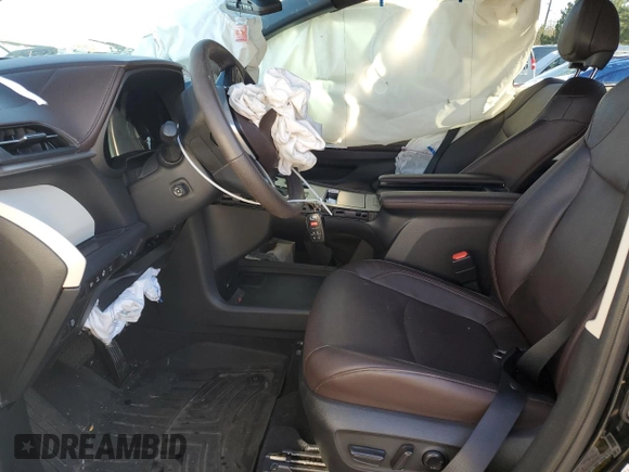 2023 Toyota Sienna Platinum with VIN 5TDESKFC6PS084698, listed as a Copart auction lot 80532734 with 16,884 mi miles and Salvage Title. Bid and sale history available at DreamBid. Image 7.