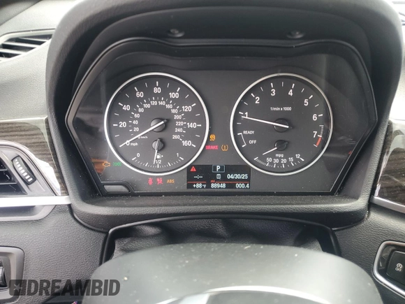 2017 BMW X1 xDrive28i with VIN WBXHT3C39H5F81200, listed as a Copart auction lot 55304485 with 88,948 mi miles and Salvage Title. Bid and sale history available at DreamBid. Image 9.