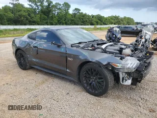 2017 Ford Mustang GT with VIN 1FA6P8CF2H5250543, listed as a Copart auction lot 61125835 with 52,650 mi miles and Salvage title. Bid and sale history available at DreamBid. Image 4.