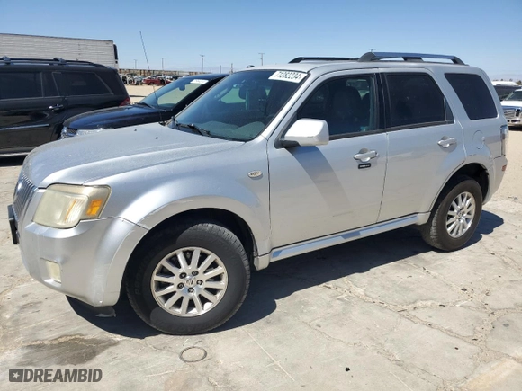 2009 Mercury Mariner Premier with VIN 4M2CU87709KJ24333, listed as a Copart auction lot 71282234 with 180,787 mi miles and Salvage Title. Bid and sale history available at carsss.com. Image 1.