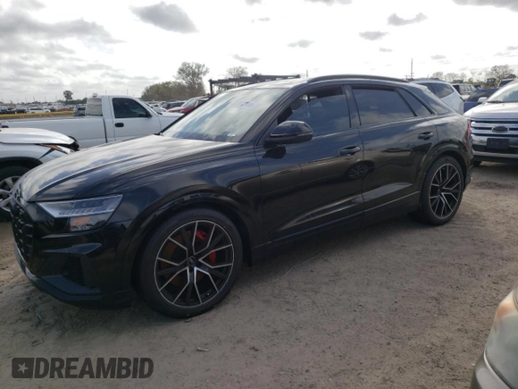 2022 Audi SQ8 Prestige z VIN WA1CWBF11ND019903, wystawiony jako Copart lot #39772444 z przebiegiem Nie podano mil oraz . Historia ofert i sprzedaży dostępna na DreamBid. Obrazek 1.
