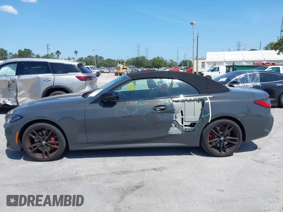 2024 BMW 4 Series 430i xDrive with VIN WBA43AT02RCR23583, listed as a IAAI auction lot 42182853 with 11,885 mi miles and . Bid and sale history available at DreamBid. Image 14.