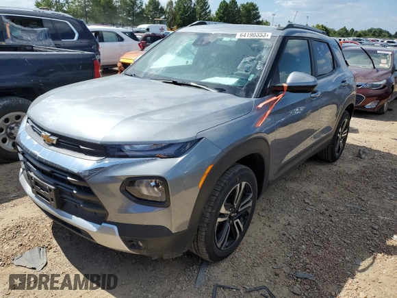2023 Chevrolet TrailBlazer LT with VIN KL79MRSL2PB124807, listed as a Copart auction lot 64190353 with 4,909 mi miles. Bid and sale history available at carsss.com. Image 1.