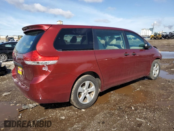 2012 Toyota Sienna with VIN 5TDZK3DC2CS258111, listed as a Copart auction lot 49715235 with 189,536 mi miles and Salvage Title. Bid and sale history available at carsss.com. Image 3.