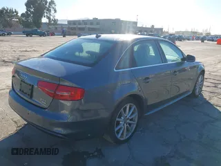 2014 Audi A4 Premium Plus with VIN WAUFFAFL3EN005183, listed as a IAAI auction lot 41868791 with 158,885 mi miles. Bid and sale history available at carsss.com. Image 4.
