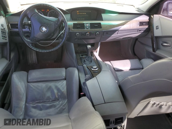 2005 BMW 5 Series 530i with VIN WBANA73515CR57307, listed as a Copart auction lot 52162165 with 197,467 mi miles and Clean Title. Bid and sale history available at DreamBid. Image 8.