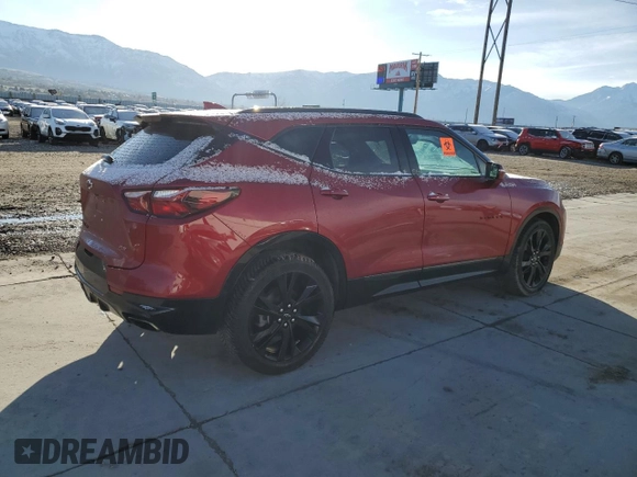 2021 Chevrolet Blazer RS with VIN 3GNKBKRS4MS534871, listed as a Copart auction lot 51382725 with 45,397 mi miles and Salvage title. Bid and sale history available at DreamBid. Image 3.