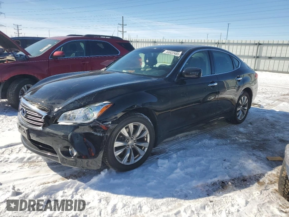 2012 Infiniti M37 with VIN JN1BY1AR3CM394422, listed as a Copart auction lot 44922485 with 140,911 mi miles and Salvage Title. Bid and sale history available at carsss.com. Image 1.