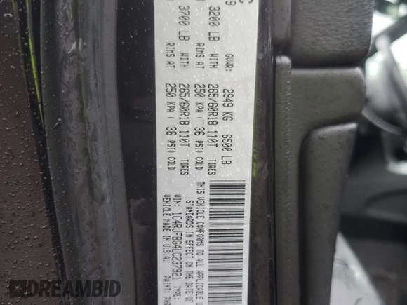 2020 Jeep Grand Cherokee Limited with VIN 1C4RJFBG4LC237921, listed as a Copart auction lot 60778655 with 128,281 mi miles and Salvage title. Bid and sale history available at DreamBid. Image 13.