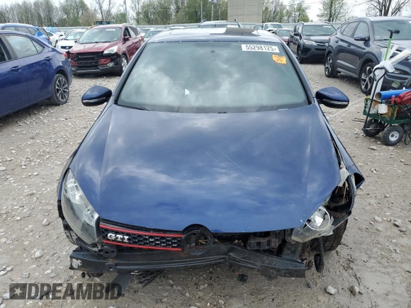 2012 Volkswagen GTI PZEV with VIN WVWED7AJ3CW101447, listed as a Copart auction lot 55298125 with Not provided miles and Clean title. Bid and sale history available at DreamBid. Image 5.
