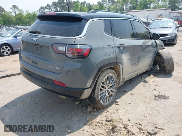 2022 Jeep Compass High Altitude with VIN 3C4NJDCB4NT158729, listed as a IAAI auction lot 42095683 with 53,874 mi miles and . Bid and sale history available at DreamBid. Image 4.