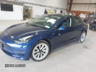 2022 Tesla Model 3 Long Range with VIN 5YJ3E1EB8NF255163, listed as a IAAI auction lot 42105451 with 40,166 mi miles and . Bid and sale history available at DreamBid. Image 21.