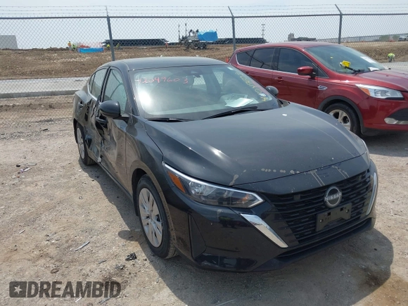 2024 Nissan Sentra S with VIN 3N1AB8BV7RY201065, listed as a IAAI auction lot 42049603 with 25,339 mi miles and . Bid and sale history available at DreamBid. Image 1.
