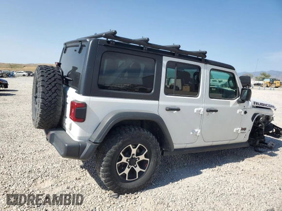 2020 Jeep Wrangler Unlimited Rubicon z VIN 1C4HJXFG8LW270561, wystawiony jako Copart lot #59327255 z przebiegiem Nie podano mil oraz Szkoda całkowita • Salvage title. Historia ofert i sprzedaży dostępna na DreamBid. Obrazek 3.