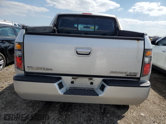 2006 Honda Ridgeline RTS with VIN 2HJYK16406H511883, listed as a Copart auction lot 52598695 with 190,162 mi miles and Salvage Title. Bid and sale history available at carsss.com. Image 6.