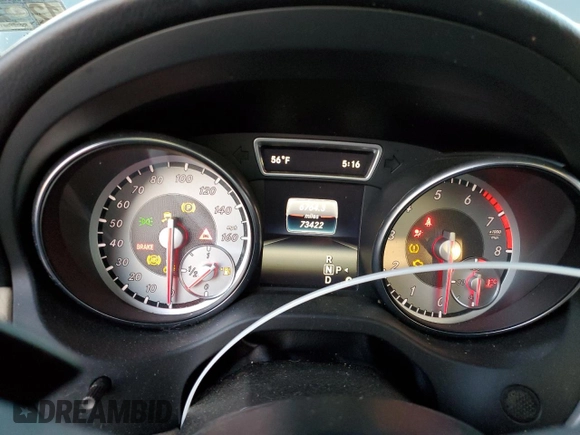 2016 Mercedes-Benz CLA with VIN WDDSJ4GB1GN387486, listed as a Copart auction lot 86817474 with 73,422 mi miles and Salvage Title. Bid and sale history available at carsss.com. Image 9.