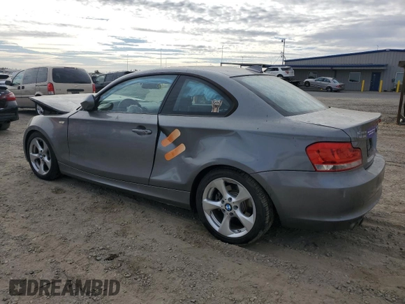 2012 BMW 1 Series 128i with VIN WBAUP9C57CVL91337, listed as a Copart auction lot 76144404 with 87,093 mi miles and Salvage title. Bid and sale history available at DreamBid. Image 2.