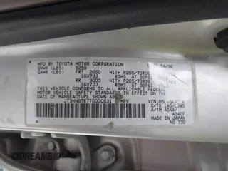 1996 Toyota 4Runner Limited с VIN JT3HN87R7T0030631, выставлен на аукционе IAAI как лот 42255229 с пробегом 193 837 миль миль и . История ставок и продаж доступна на DreamBid. Изображение 9.