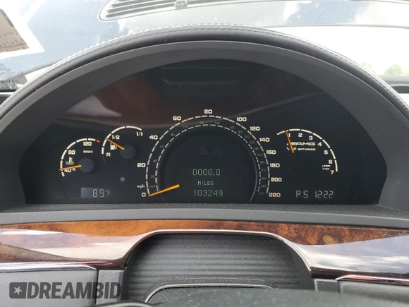 2006 Mercedes-Benz S with VIN WDBNG79J46A469440, listed as a Copart auction lot 51621865 with 103,249 mi miles and Salvage Title. Bid and sale history available at DreamBid. Image 9.