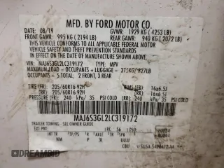 2020 Ford EcoSport SE with VIN MAJ6S3GL2LC319172, listed as a Copart auction lot 89324215 with 66,745 mi miles and Salvage Title. Bid and sale history available at carsss.com. Image 14.