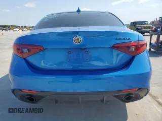 2019 Alfa Romeo Giulia with VIN ZARFAMAN3K7597993, listed as a Copart auction lot 53031435 with 39,556 mi miles and Salvage title. Bid and sale history available at DreamBid. Image 6.