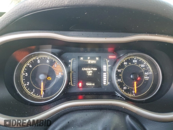 2017 Jeep Cherokee Latitude with VIN 1C4PJLCS1HW623405, listed as a Copart auction lot 87811065 with 75,689 mi miles and Salvage Title. Bid and sale history available at carsss.com. Image 9.