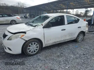 2012 Nissan Versa S with VIN 3N1CN7AP5CL878794, listed as a Copart auction lot 85910814 with 186,308 mi miles and Salvage Title. Bid and sale history available at carsss.com. Image 1.