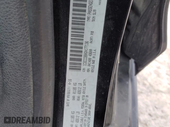 2016 Chrysler 200 S with VIN 1C3CCCBB0GN177136, listed as a Copart auction lot 86924624 with 143,583 mi miles and Salvage Title. Bid and sale history available at carsss.com. Image 12.