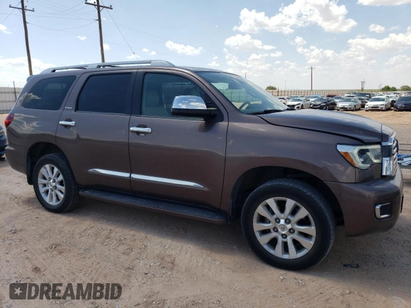 2018 Toyota Sequoia Platinum with VIN 5TDDY5G11JS161932, listed as a Copart auction lot 59593094 with 138,695 mi miles and Clean Title. Bid and sale history available at carsss.com. Image 4.
