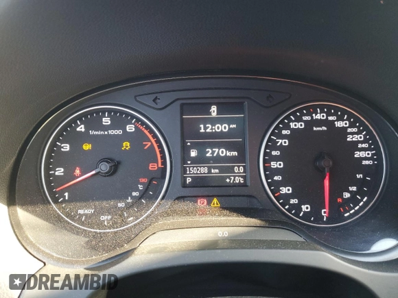 2016 Audi A3 1.8T Premium Plus with VIN WAUC7GFF8G1043029, listed as a Copart auction lot 74911484 with 150,288 mi miles and Salvage Title. Bid and sale history available at carsss.com. Image 9.