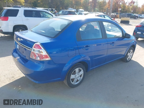 2009 Chevrolet Aveo 1LT with VIN KL1TD56E49B666742, listed as a IAAI auction lot 40585197 with 60,859 mi miles and . Bid and sale history available at DreamBid. Image 4.