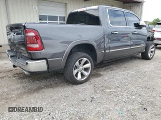2020 Ram 1500 Limited with VIN 1C6SRFHT0LN104647, listed as a Copart auction lot 69088784 with 37,119 mi miles and Salvage title. Bid and sale history available at DreamBid. Image 3.