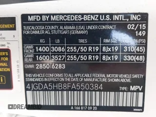 2015 Mercedes-Benz M 350 z VIN 4JGDA5HB8FA550384, wystawiony jako IAAI lot #42358354 z przebiegiem 132 274 mil mil oraz . Historia ofert i sprzedaży dostępna na DreamBid. Obrazek 9.