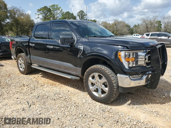 2022 Ford F-150 XL with VIN 1FTFW1E55NFA77499, listed as a Copart auction lot 48509815 with 98,143 mi miles and Salvage Title. Bid and sale history available at DreamBid. Image 4.