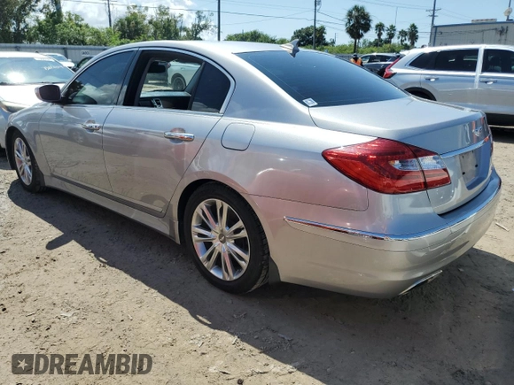 2013 Hyundai Genesis 3.8L with VIN KMHGC4DD1DU236807, listed as a Copart auction lot 73821504 with 0 mi miles and Salvage Title. Bid and sale history available at carsss.com. Image 2.