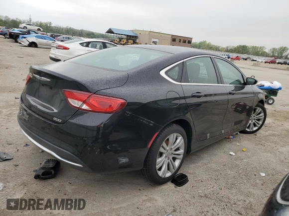 2015 Chrysler 200 Limited with VIN 1C3CCCAB0FN554029, listed as a Copart auction lot 50802925 with 187,435 mi miles and Salvage Title. Bid and sale history available at DreamBid. Image 3.