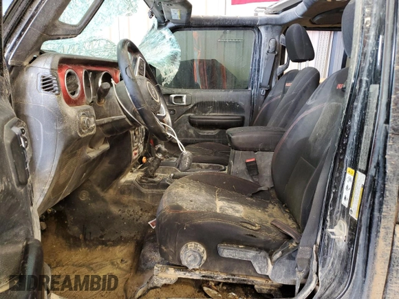 2018 Jeep Wrangler Unlimited Rubicon z VIN 1C4HJXFG0JW113054, wystawiony jako Copart lot #55884355 z przebiegiem Nie podano mil oraz Szkoda całkowita • Salvage title. Historia ofert i sprzedaży dostępna na DreamBid. Obrazek 7.