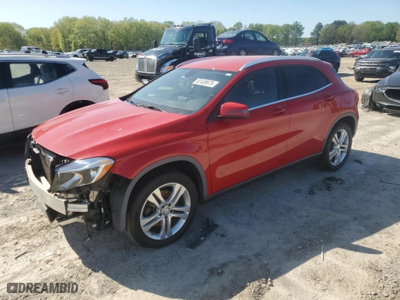 2015 Mercedes-Benz GLA-Class GLA 250 with VIN WDCTG4GB2FJ047955, listed as a Copart auction lot 52409975 with 38,257 mi miles and Clean Title. Bid and sale history available at carsss.com. Image 1.