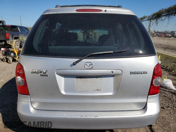 2002 Mazda MPV LX with VIN JM3LW28J520311163, listed as a Copart auction lot 85647314 with Not provided miles and Salvage title. Bid and sale history available at DreamBid. Image 6.
