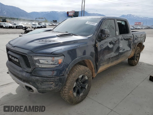 2020 Ram 1500 Rebel with VIN 1C6SRFLTXLN118580, listed as a Copart auction lot 54585955 with 39,028 mi miles and Salvage title. Bid and sale history available at DreamBid. Image 1.